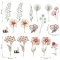 Wildflowers Set II, Wall Stickers - Le Petit Marché Home Furniture