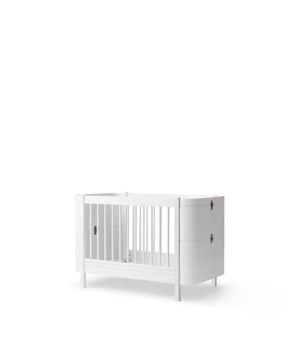 Wood Mini+ cot bed incl. junior kit, white - Le Petit Marché Home Furniture