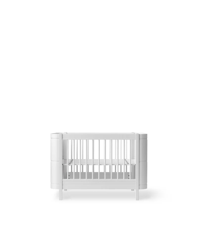 Wood Mini+ Cot Bed incl. Junior Kit, White - Le Petit Marché Home Furniture