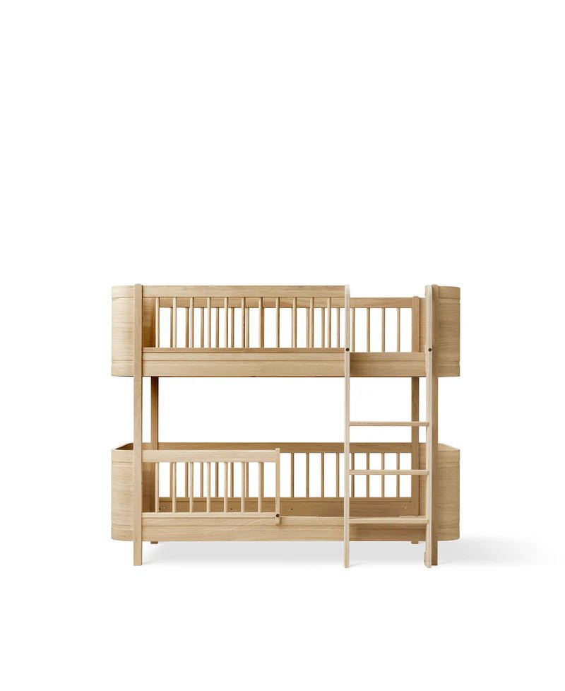 Wood Mini+ Low Bunk Bed, Oak - Le Petit Marché Home Furniture