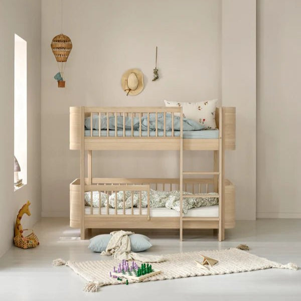 Wood Mini+ low bunk bed, oak - Le Petit Marché Home Furniture