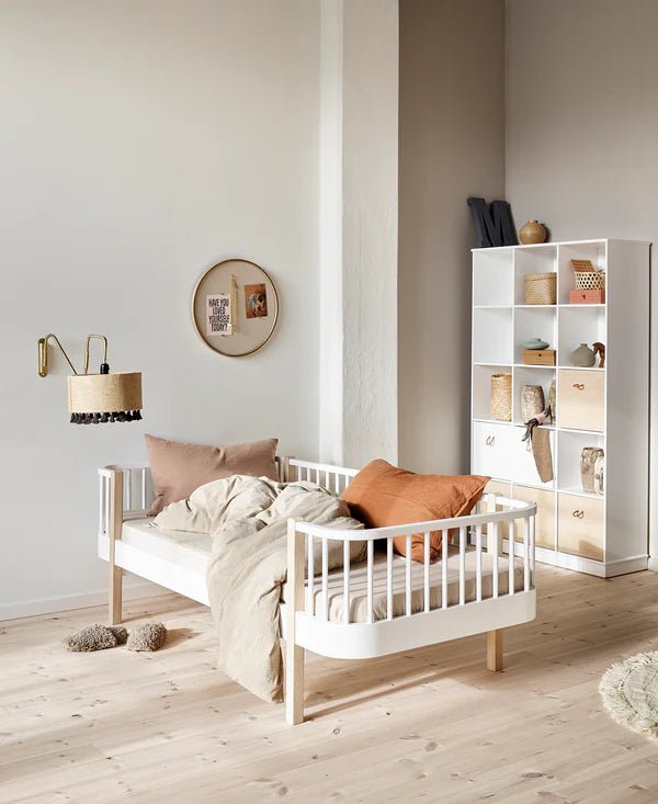 Wood Original day bed, white/oak - Le Petit Marché Home Furniture