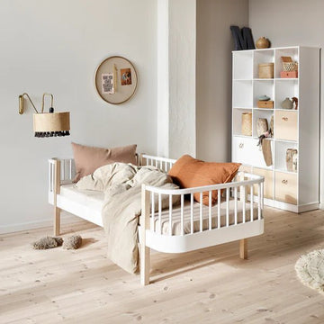 Wood Original day bed, white/oak - Le Petit Marché Home Furniture