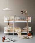 Wood Original low bunk bed, white/oak - Le Petit Marché Home Furniture