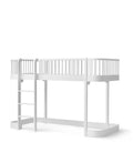 Wood Original low loft bed, white/oak - Le Petit Marché Home Furniture