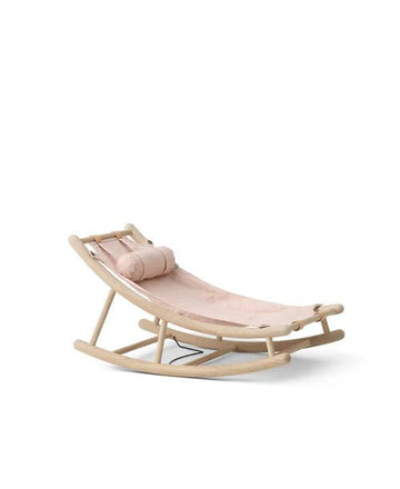 Wood toddler rocker, oak/rose - Le Petit Marché Home Furniture